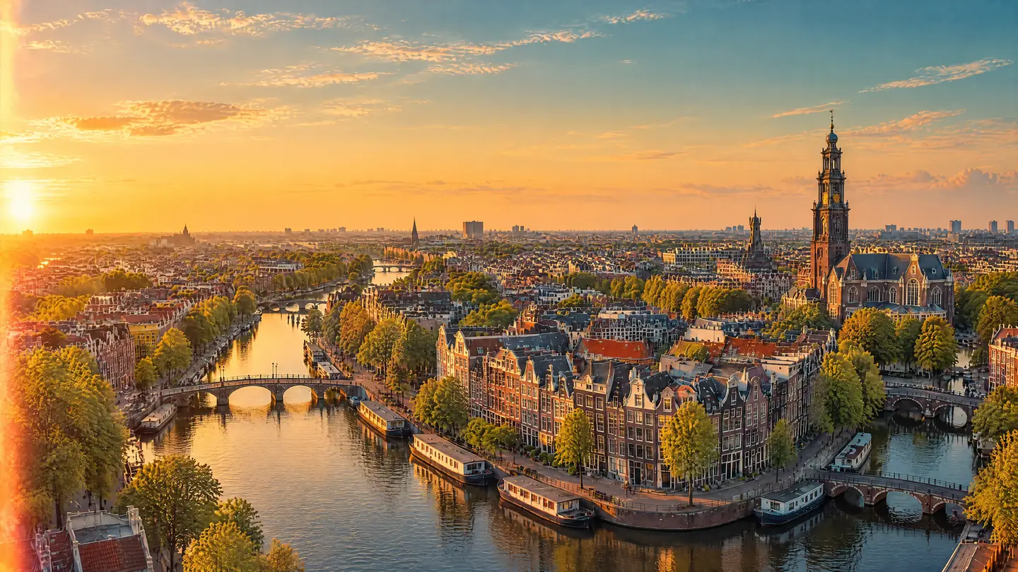 Grachten und Giebelhäuser in Amsterdam
